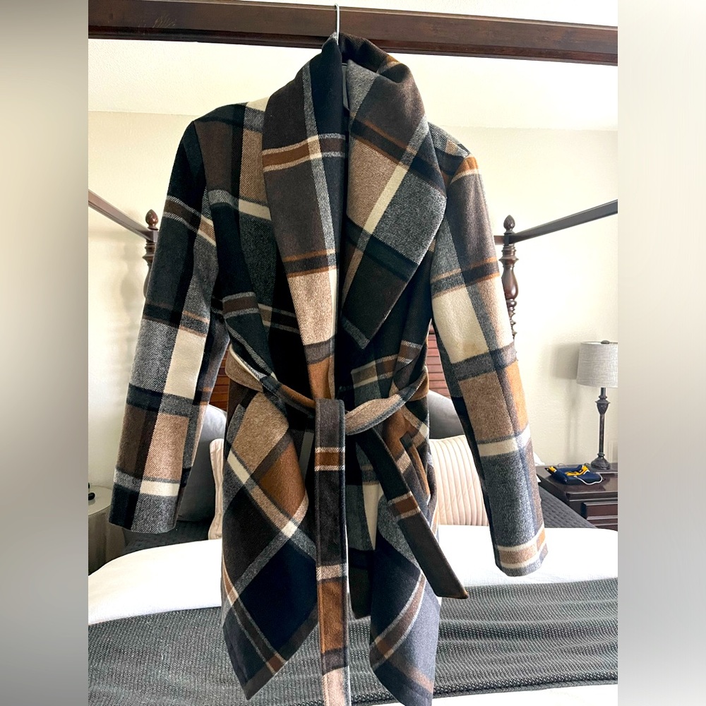 Chicwish PRAIRIE CHECK RABATO COAT